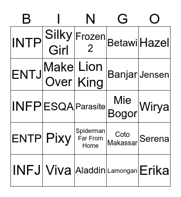 Acelia Bingo Card