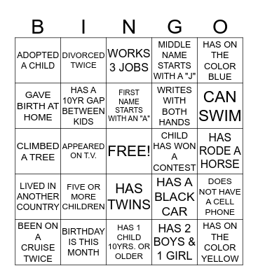 AYDEN'S BABYSHOWER Bingo Card