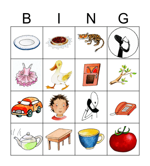 T Bingo Card