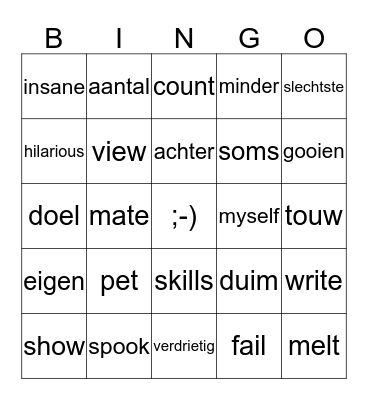 UNIT 3 YouTube Bingo Card