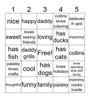 truth or dare Bingo Card