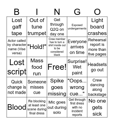 Tech Week Bingo Card