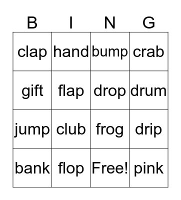 Phonics SS3 Bingo Card