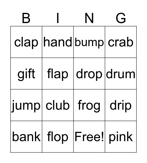 Phonics SS3 Bingo Card