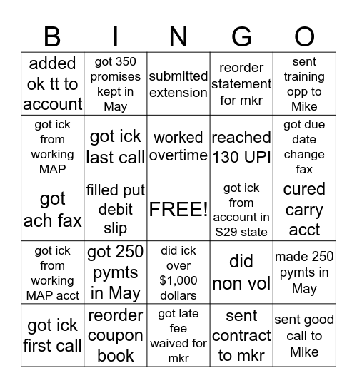 TEAM 5 BINGO!! Bingo Card