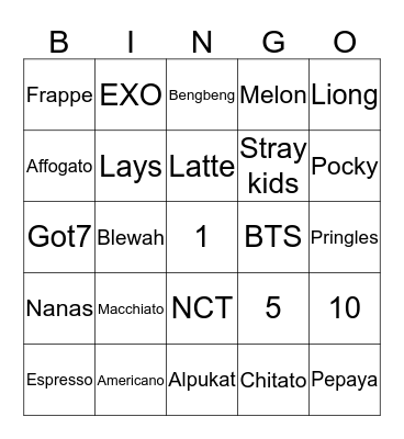 Addorable Bingo Card