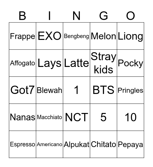 Addorable Bingo Card