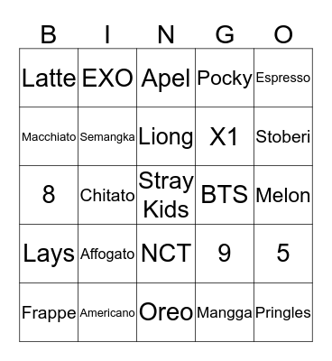 Emily Adrianne Bingo Card