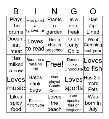 Bingo Card