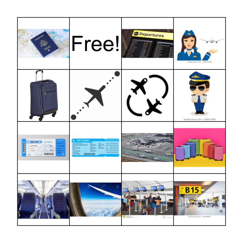 Airport Bingo Card