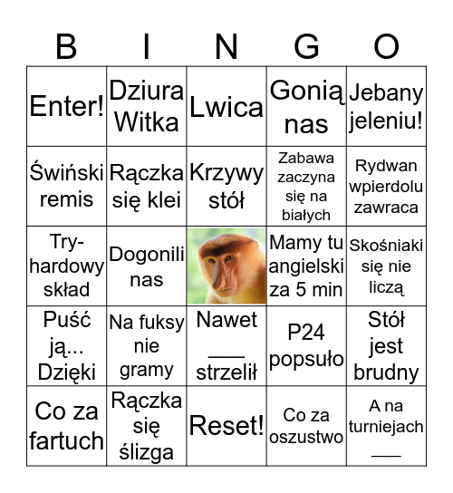 Piłkarzyki C1 Bingo Card