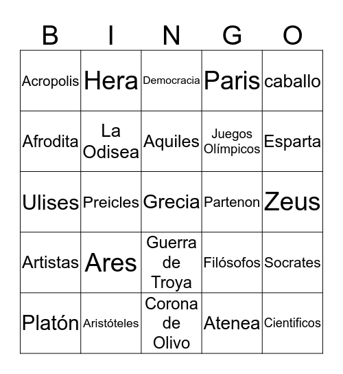 Video: Antigua Grecia Bingo Card