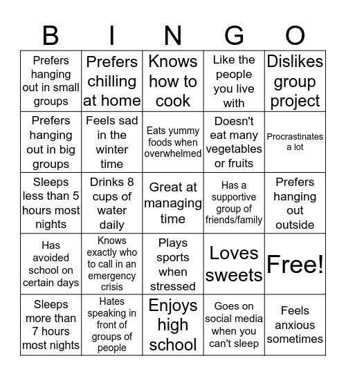 Keystone - LES YOH Bingo Card