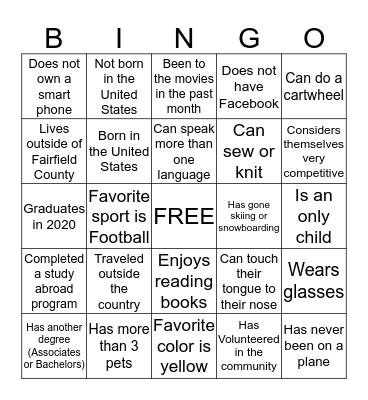 Public Health Nursing - Bingo Card