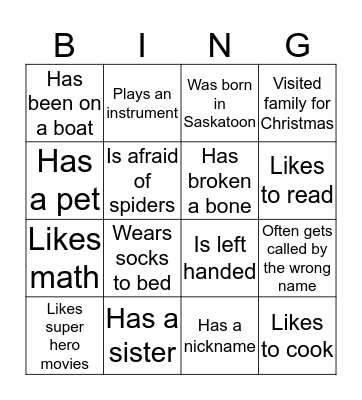 Bingo Card