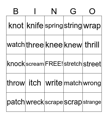 Journeys Lesson 8 spelling 3rd grade Bingo Card