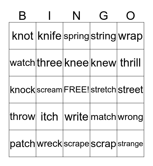 Journeys Lesson 8 spelling 3rd grade Bingo Card