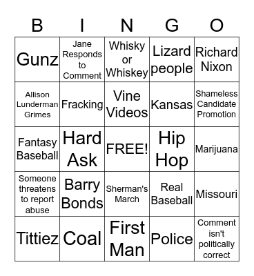 Hellweg Bingo Card