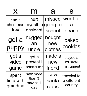 Bingo Card