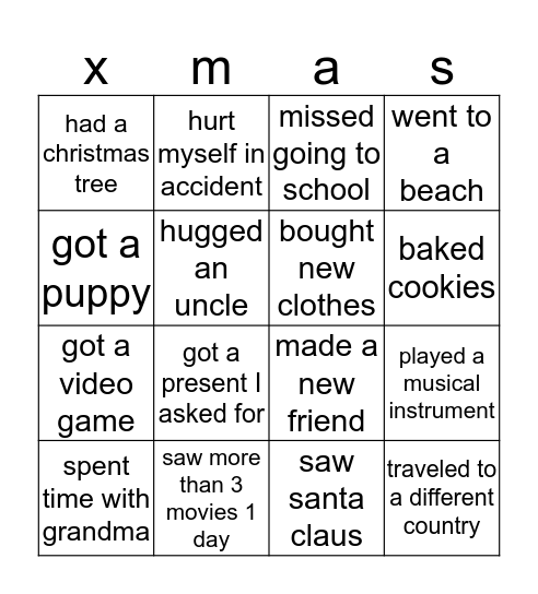 Bingo Card