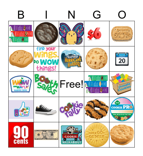 Cookie Bingo Card