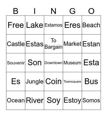 Questions Sheet Unit 1 Bingo Card
