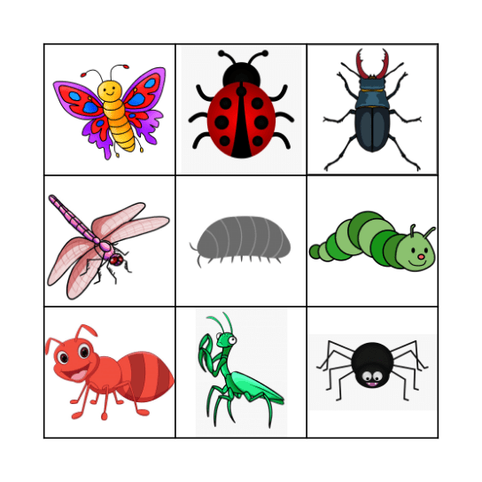 Let's play insect BINGO! Bingo Card