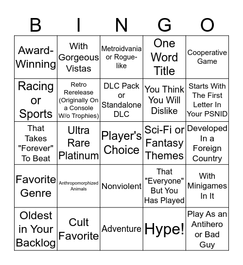 Bingo Bonanza 2020 Bingo Card