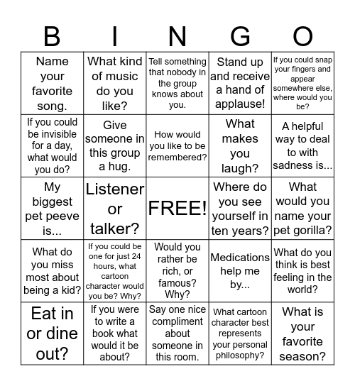 Free Virtual Bingo Game