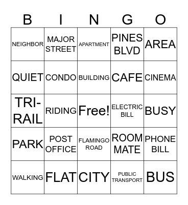 COMMUNITY Bingo Card