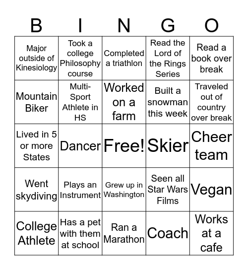Bingo Card