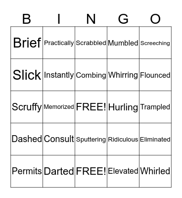 Mr. Lemoncello's Library Bingo Card