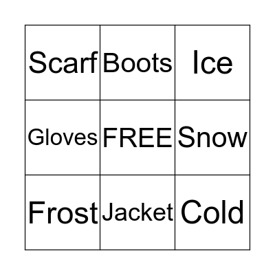 Winter Bingo Card