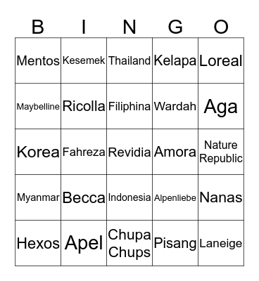 Jea Bingo Card