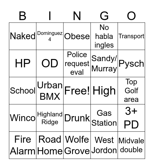 125 Bingo Card