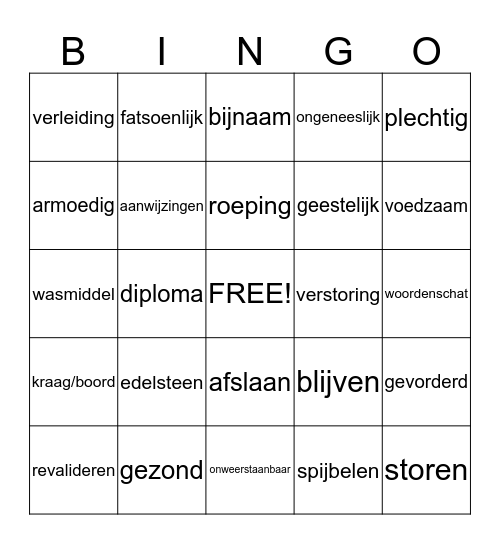 English LessonMarathon Bingo Card