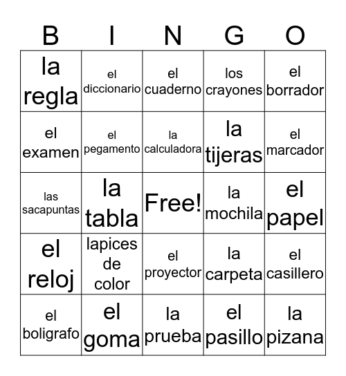 Bingo Card