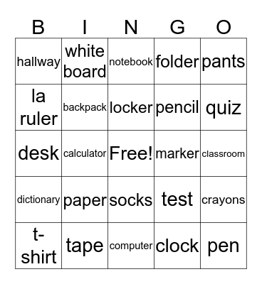 Bingo Card