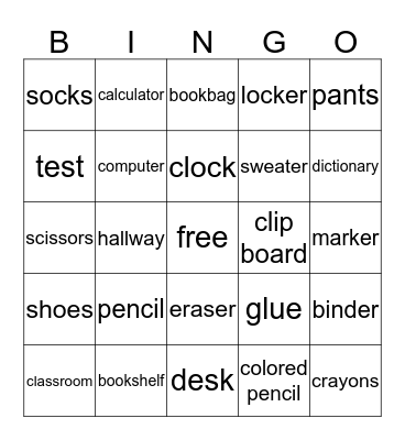 Bingo Card