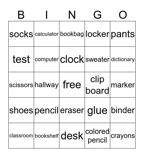 Bingo Card