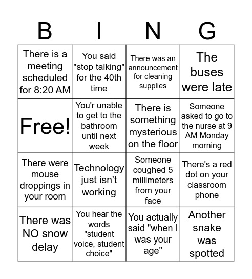 Bingo Card