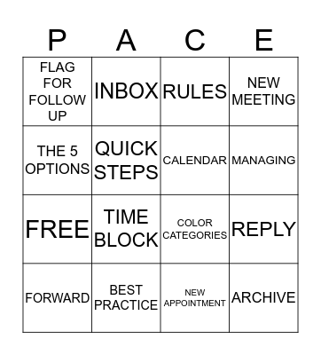 EMAIL MANAGEMENT Bingo Card