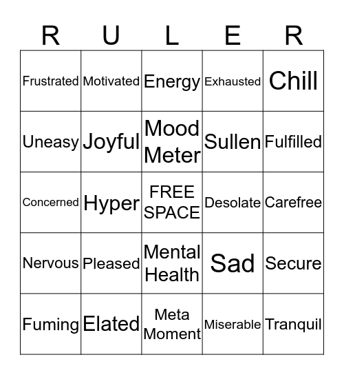 MOOD METER Bingo Card