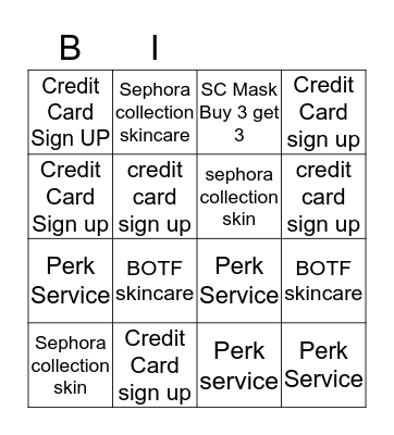 Skincare Bingo  Bingo Card