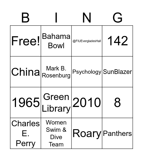Diversity Night Bingo Card