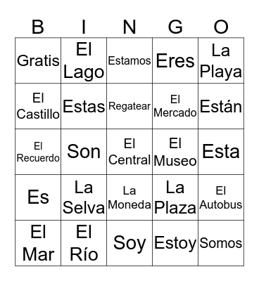 Playing Card Unit 1 Bingo Card