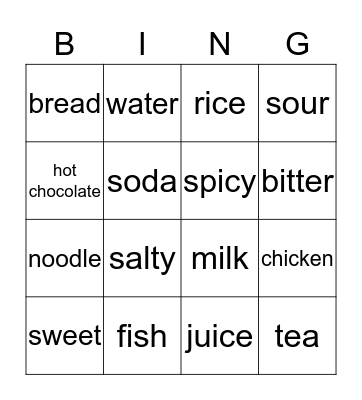 Unit 8 Bingo Card