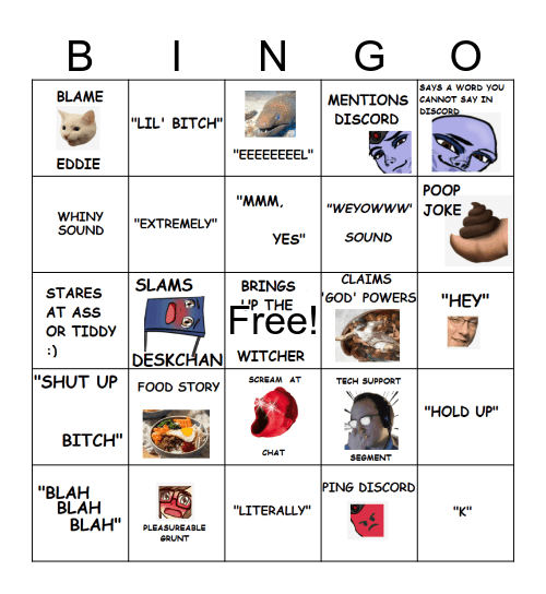 Moon2Bingo Card