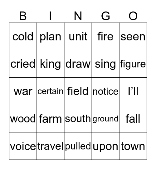 Bingo 4.4 Bingo Card