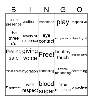 TBRI BINGO Card